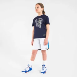 T-SHIRT / MAILLOT DE BASKETBALL ENFANT - TS500 FAST MARINE -Sportmania t shirt de basketball pour garconslashfille ts500 fast gris shoes 4