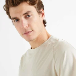 T-shirt De Fitness Collection Respirant Col Rond Homme - Beige 7 T-shirt De Fitness Collection Respirant Col Rond Homme - Beige -Sportmania t shirt de fitness collection respirant col rond homme beige 2