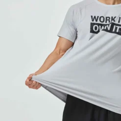 FTS 120 Toucher Coton Gris -Sportmania t shirt de fitness essentiel respirant col rond homme print bleu 15