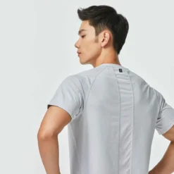 FTS 120 Toucher Coton Gris -Sportmania t shirt de fitness essentiel respirant col rond homme print bleu 16