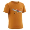 Quechua T-shirt De Randonnée - MH100 KID Marron Phosphorescent - Enfant 2-6 ANS