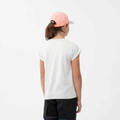 Quechua T-Shirt De Randonnée - MH100 BEIGE - Enfant 7-15 Ans -Sportmania t shirt de randonnee mh100 rose enfant 7 15 ans 3