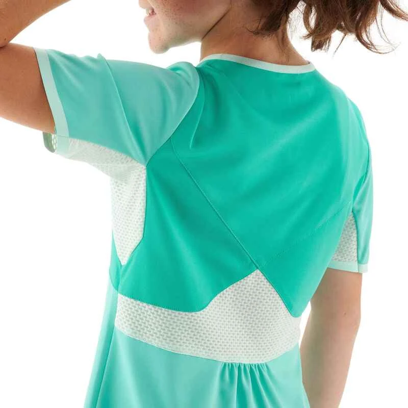 Quechua T Shirt De Randonnée - MH550 Turquoise - Enfant 7-15 Ans 2 Quechua T Shirt De Randonnée - MH550 Turquoise - Enfant 7-15 Ans – Image 2