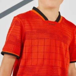 Artengo T-shirt De Tennis Garcon - TTS900 Rouge -Sportmania t shirt de tennis garcon tts900 rouge 2