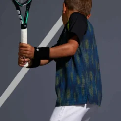 Artengo T SHIRT ENFANT 500 NOIR JAUNE -Sportmania t shirt enfant 500 noir jaune 5