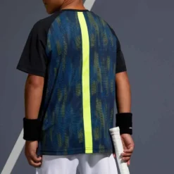 Artengo T SHIRT ENFANT 500 NOIR JAUNE -Sportmania t shirt enfant 500 noir jaune 8