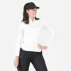 Artengo T-Shirt Tennis Manches Longues Thermique Femme - TH 900 Blanc Cassé