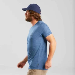 T-shirt Laine Mérinos De Trek Voyage - TRAVEL 100 Bleu Homme -Sportmania t shirt laine merinos de trek voyage travel 100 bleu homme 4