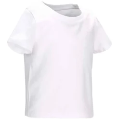 T-Shirt Manches Courtes 100 Baby Gym Blanc