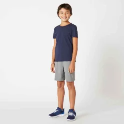 T-shirt Enfant Coton - Basique Marine -Sportmania t shirt manches courtes 100 garcon gym enfant blanc 3