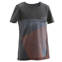 T-shirt Enfant Coton - Basique Gris Foncé Avec Imprimé