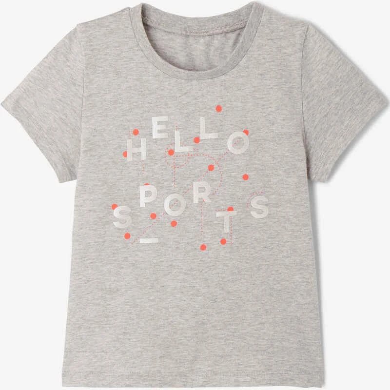 T-shirt Manches Courtes 100 Lotx2 Gris/Rose 3 T-shirt Manches Courtes 100 Lotx2 Gris/Rose – Image 3