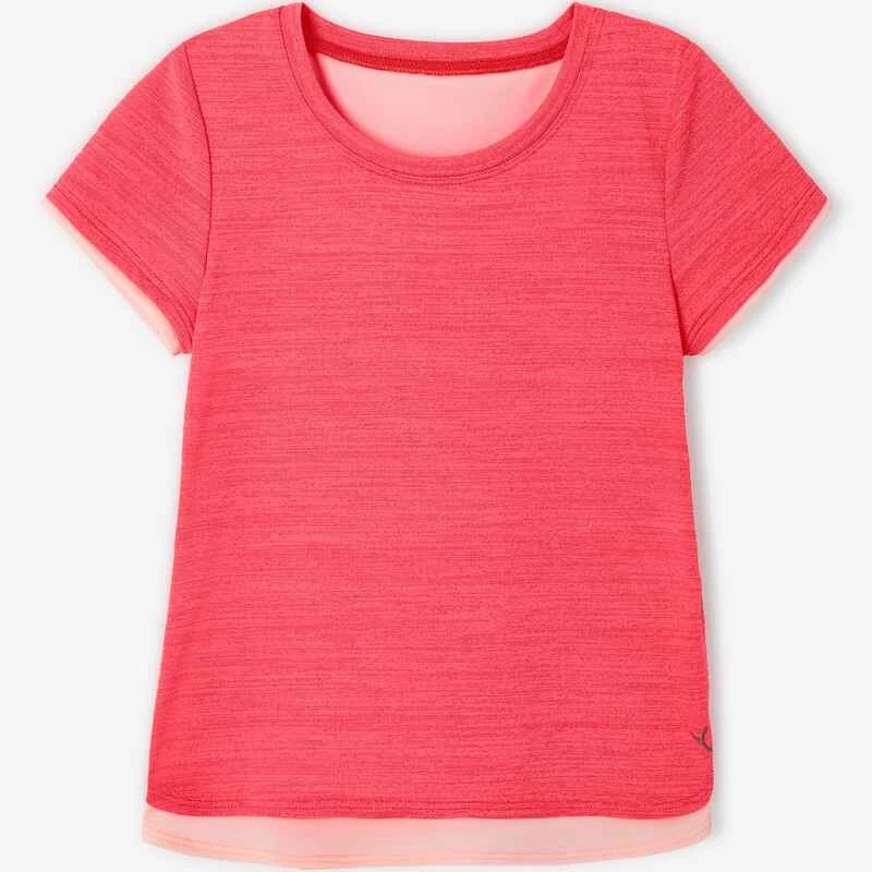 T-shirt Manches Courtes Baby Gym S500 Keep In Up Rose 2 T-shirt Manches Courtes Baby Gym S500 Keep In Up Rose – Image 2