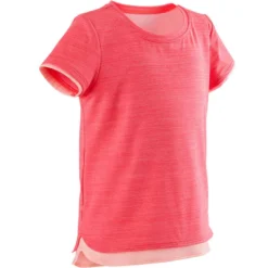 T-shirt Manches Courtes Baby Gym S500 Keep In Up Rose
