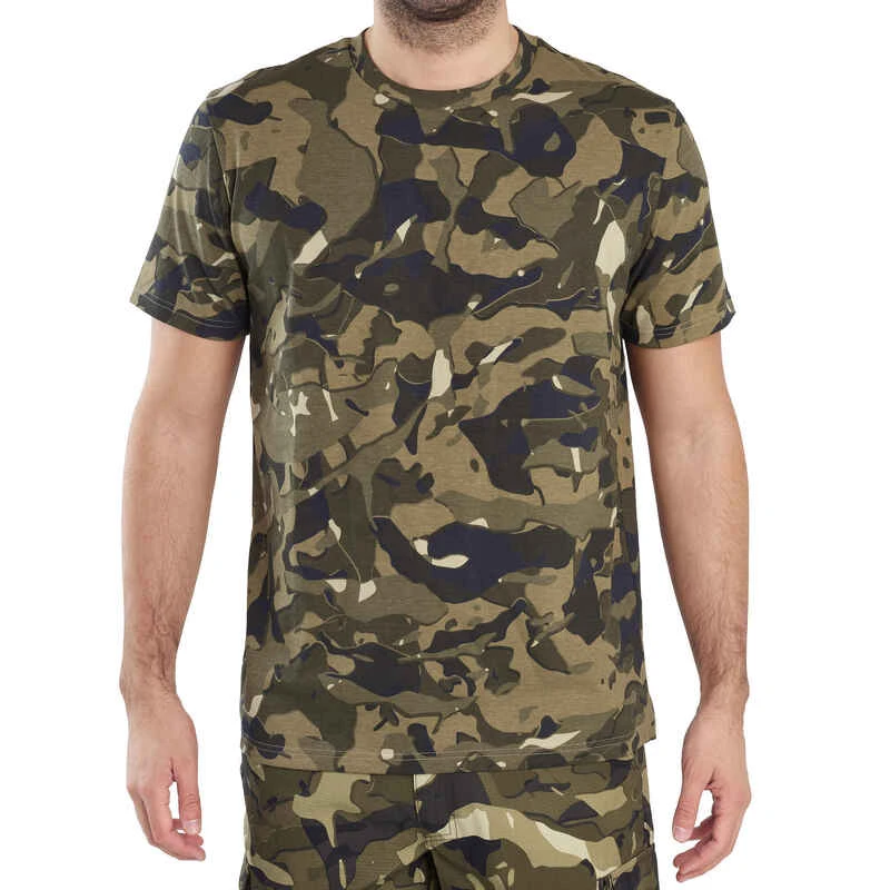 T-shirt Manches Courtes Chasse 100 Camouflage WL V1 Vert 2 T-shirt Manches Courtes Chasse 100 Camouflage WL V1 Vert – Image 2