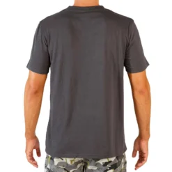 T-shirt Manches Courtes Coton Homme - 100 Carbon Gris -Sportmania t shirt manches courtes chasse 100 marron 2