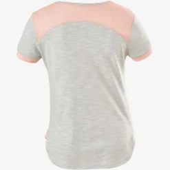 T-Shirt Manches Courtes Coton Respirant 500 Fille GYM ENFANT Gris Rose Imprimé -Sportmania t shirt manches courtes coton respirant 500 fille gym enfant gris rose imprime 2