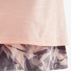 T-Shirt Manches Courtes Coton Respirant 500 Fille GYM ENFANT Rose Chiné AOP Gris -Sportmania t shirt manches courtes coton respirant 500 fille gym enfant rose chine aop gris 5