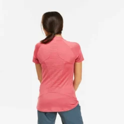 Quechua T-shirt Manches Courtes De Randonnée Montagne - MH500 - Femme -Sportmania t shirt manches courtes de randonnee montagne mh500 femme 2