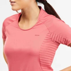 Quechua T-shirt Manches Courtes De Randonnée Montagne - MH500 - Femme -Sportmania t shirt manches courtes de randonnee montagne mh500 femme 3