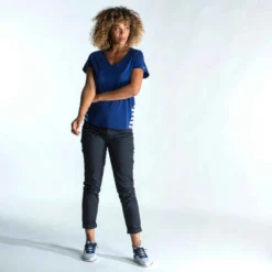 Tribord T-shirt Manches Courtes Femme Léger Sailing 100 Bleu -Sportmania t shirt manches courtes femme leger sailing 100 bleu 4