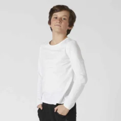 T-Shirt Manches Longues Basique Blanc ENFANT