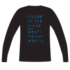 T-Shirt Manches Longues 100 Garçon GYM ENFANT Noir Imprimé