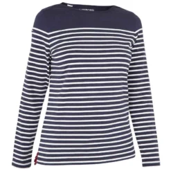 Tribord T-Shirt Manches Longues - Marinière De Voile Femme Sailing 100 Bleu