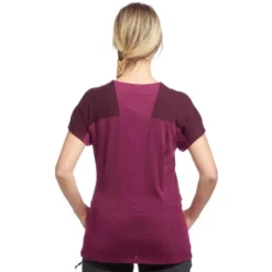 T-shirt Mérinos De Trek Montagne - TREK 500 Violet Femme -Sportmania t shirt merinos de trek montagne trek 500 violet femme 2