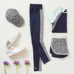 T-shirt Respirant Fille - S500 Marine Avec Imprimé -Sportmania t shirt respirant fille s500 marine avec imprime 2