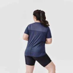 Kalenji T-shirt Respirant Running Femme - Dry+ Breath Bleu Foncé -Sportmania t shirt running respirant femme dry breath bleu fonce 4