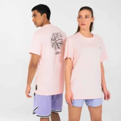 T-SHIRT / MAILLOT BASKETBALL HOMME/FEMME - TS500 SIGNATURE ROSE -Sportmania t shirt slash maillot basketball hommeslashfemme ts500 signature rose 2