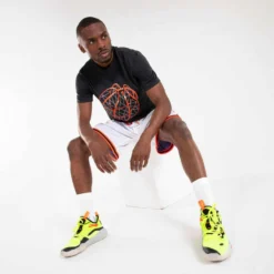 T-SHIRT / MAILLOT BASKETBALL HOMME/FEMME - TS500 FAST NOIR -Sportmania t shirt slash maillot de basketball homme ts500 blanc 6 photos 6