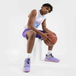 MAILLOT DE BASKETBALL SANS MANCHE HOMME/FEMME - TS500 BLANC -Sportmania t shirt slash maillot de basketball sans manche homme slashts500 gris slash raquette 2