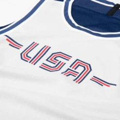 MAILLOT BASKETBALL SANS MANCHE REVERSIBLE HOMME/FEMME - T500R BLANC MARINE USA -Sportmania t shirt slash maillot sans manche reversible de basket homme t500r blanc marine usa 7