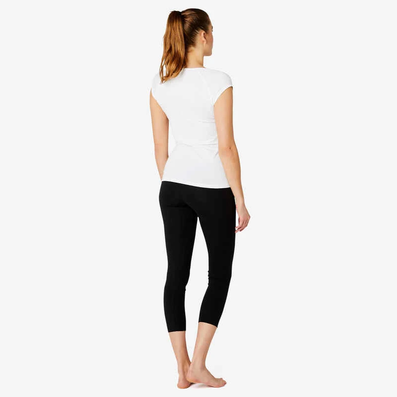 T-Shirt Slim 500 Femme Blanc 4 T-Shirt Slim 500 Femme Blanc – Image 4