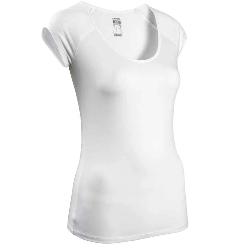 T-Shirt Slim 500 Femme Blanc 7 T-Shirt Slim 500 Femme Blanc – Image 7