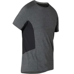 T-shirt Fitness Manches Courtes Slim Coton Col Rond Homme Gris Foncé -Sportmania t shirt slim 900 homme vert fonce 7