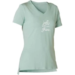 T-shirt Sport Pilates Gym Douce Femme 510 Vert Imprimé