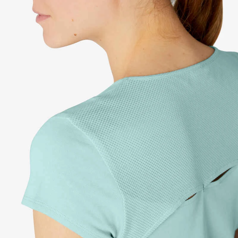 T-shirt Sport Pilates Gym Douce Femme 520 Vert 7 T-shirt Sport Pilates Gym Douce Femme 520 Vert – Image 7