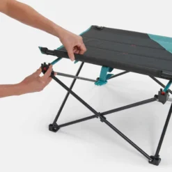 Quechua TABLE BASSE PLIANTE DE CAMPING MH100 Grise -Sportmania table basse pliante de camping mh100 grise 13