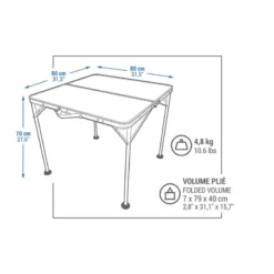 Quechua TABLE DE CAMPING PLIANTE - 4 PERSONNES 11 Quechua TABLE DE CAMPING PLIANTE - 4 PERSONNES -Sportmania table de camping pliante 4 personnes 2