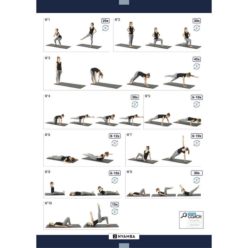 Tapis De Sol Pilates 190 Cm X 70 Cm X 20 Mm - Mat Comfort L Noir 11 Tapis De Sol Pilates 190 Cm X 70 Cm X 20 Mm - Mat Comfort L Noir – Image 11