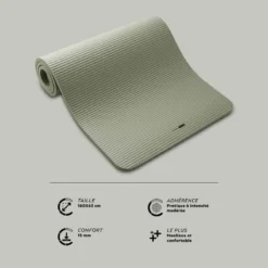 Tapis De Sol Pilates 180 Cm X 63 Cm X 15 Mm -Mat Comfort M Vert Foncé -Sportmania tapis de sol confort pilates m bordeaux 180cmx60cmx15mm 2