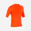 Tee Shirt Anti Uv Surf Top 100 Manches Courtes Homme Orange Fluo