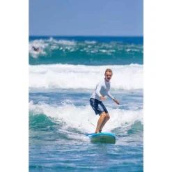 Tee Shirt Anti UV Homme Manches Longues Surf 100 Blanc -Sportmania tee shirt anti uv surf top 100 manches longues homme blanc 8