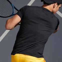Artengo T Shirt De Tennis Homme - TTS Soft Plus Noir -Sportmania tee shirt de tennis homme tts 500 soft noir 9