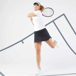 Artengo T-Shirt Tennis Col Rond Dry Femme - Essentiel 100 Blanc -Sportmania tee shirt de tennis ts dry 100 femme blanc 2