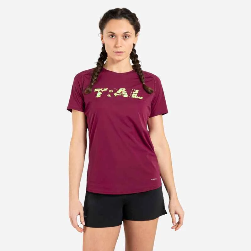 TEE SHIRT DE TRAIL RUNNING MANCHES COURTES GRAPH FEMME FRAMBOISE 2 TEE SHIRT DE TRAIL RUNNING MANCHES COURTES GRAPH FEMME FRAMBOISE – Image 2