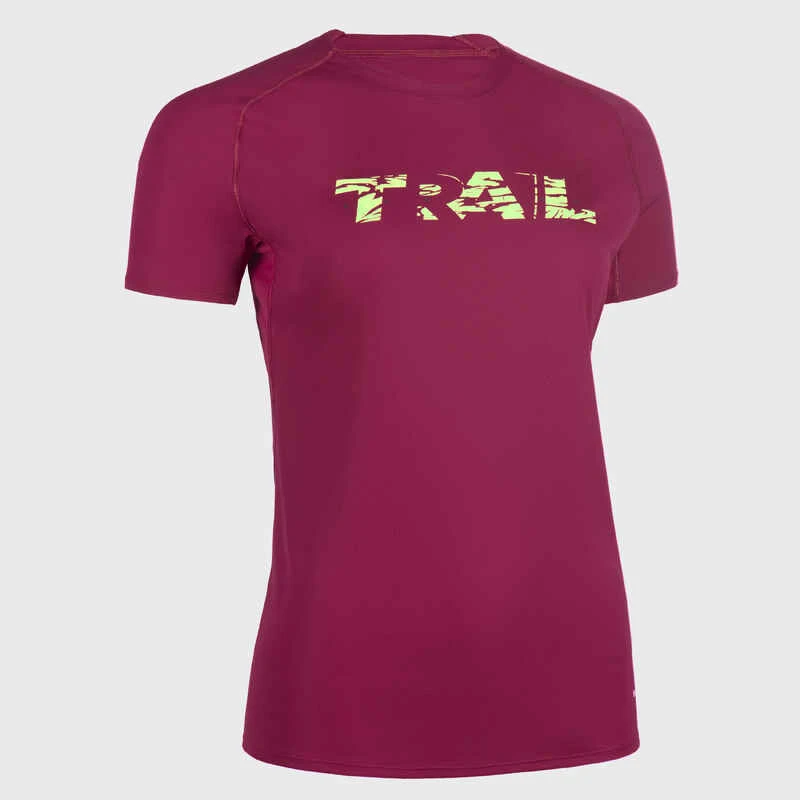 TEE SHIRT DE TRAIL RUNNING MANCHES COURTES GRAPH FEMME FRAMBOISE 1 TEE SHIRT DE TRAIL RUNNING MANCHES COURTES GRAPH FEMME FRAMBOISE